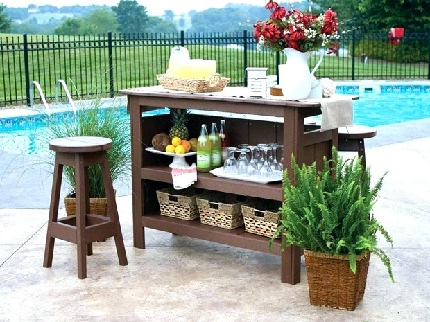 Outdoor Bar by the Pool