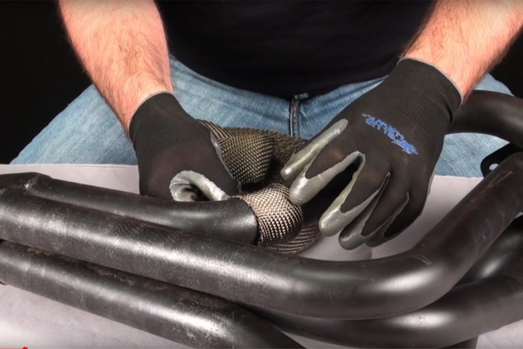 installing header exhaust wrap