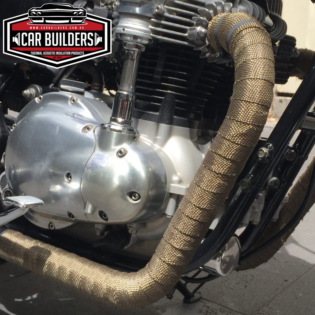 motorcycle exhaust wrap system