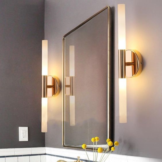 bedroom mirror wall lights