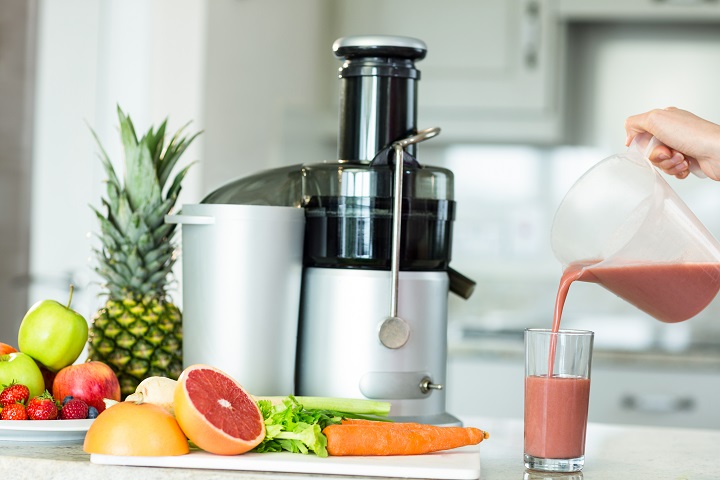 Juicer machine in kitchen