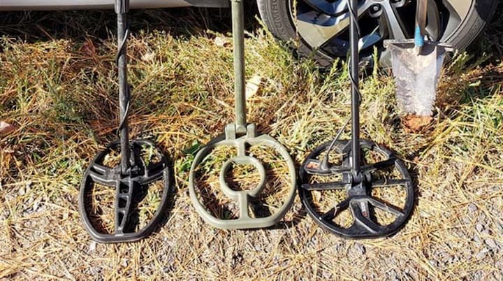 Three different metal detectors