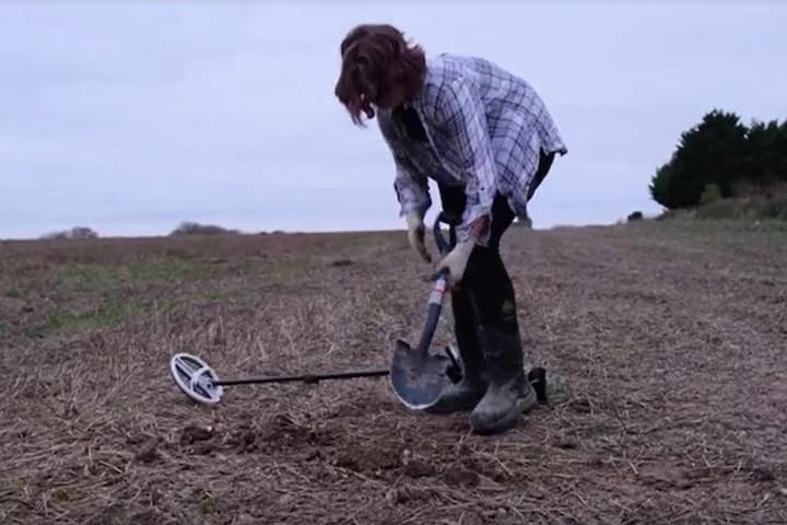 Kid metal detecting