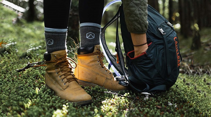 close-up of hiking daypack