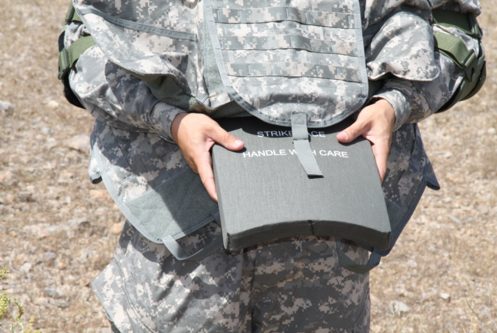 Man wearing Hard Ballistic Plates