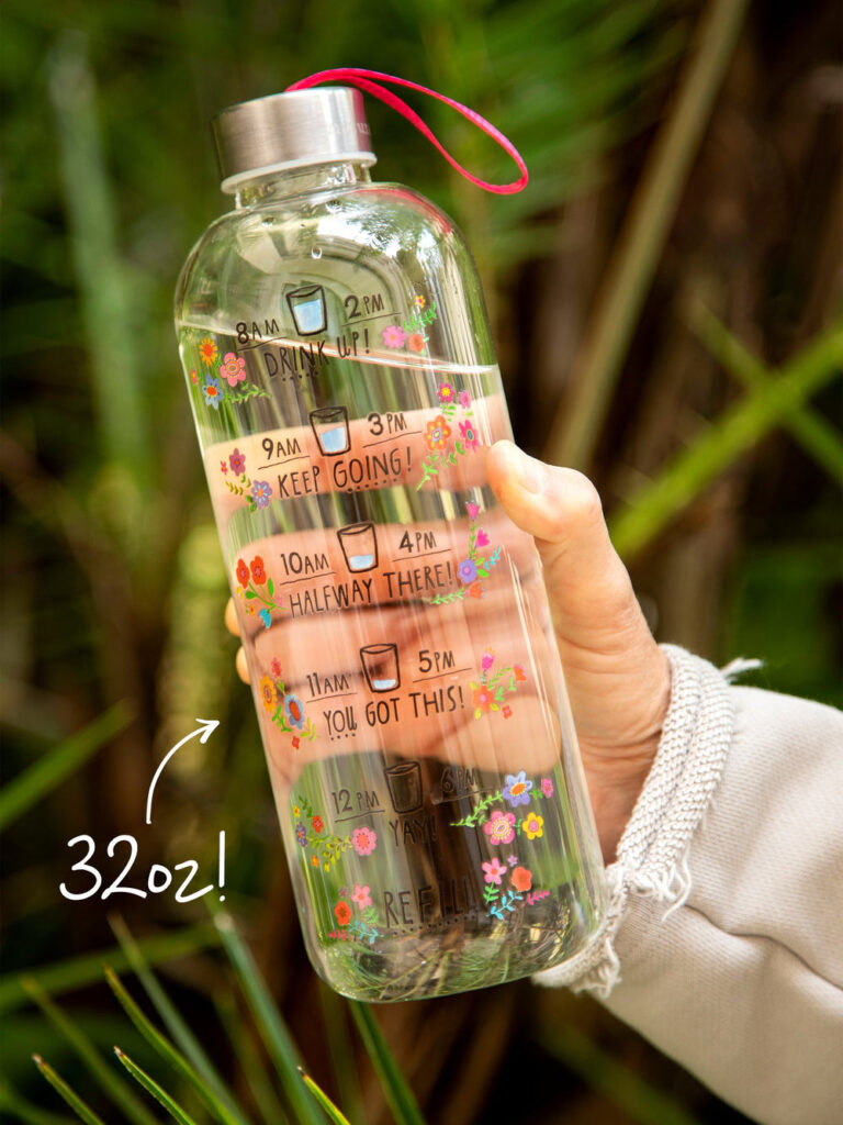 glass water bottle