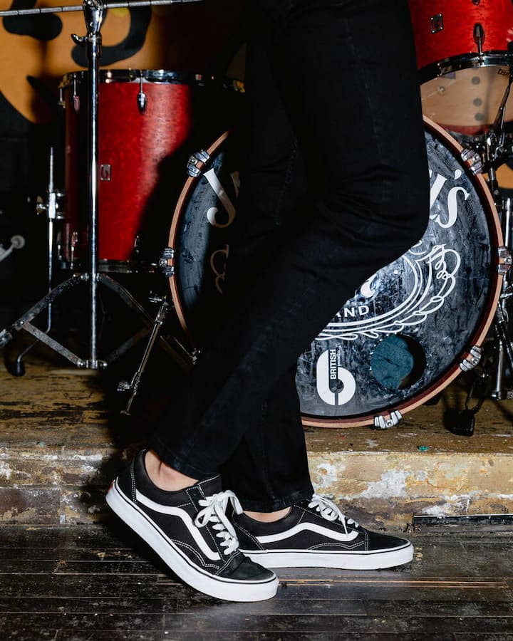 Vance black old school cupsole shoes