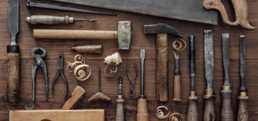 DIY Woodworking tools on the table