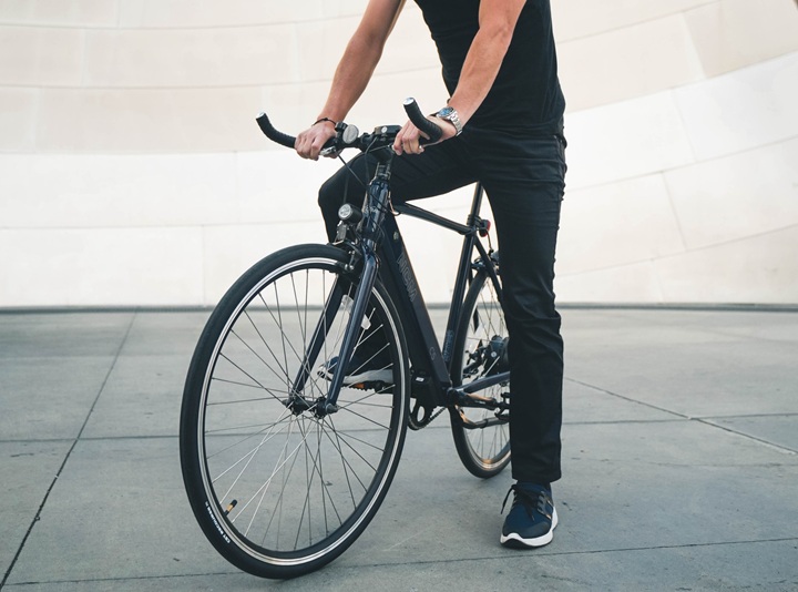 person on an NCM electric bike