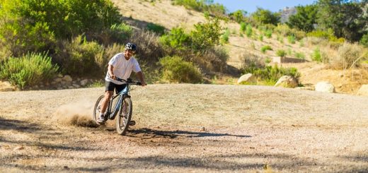 man on an electric mountain bicycle